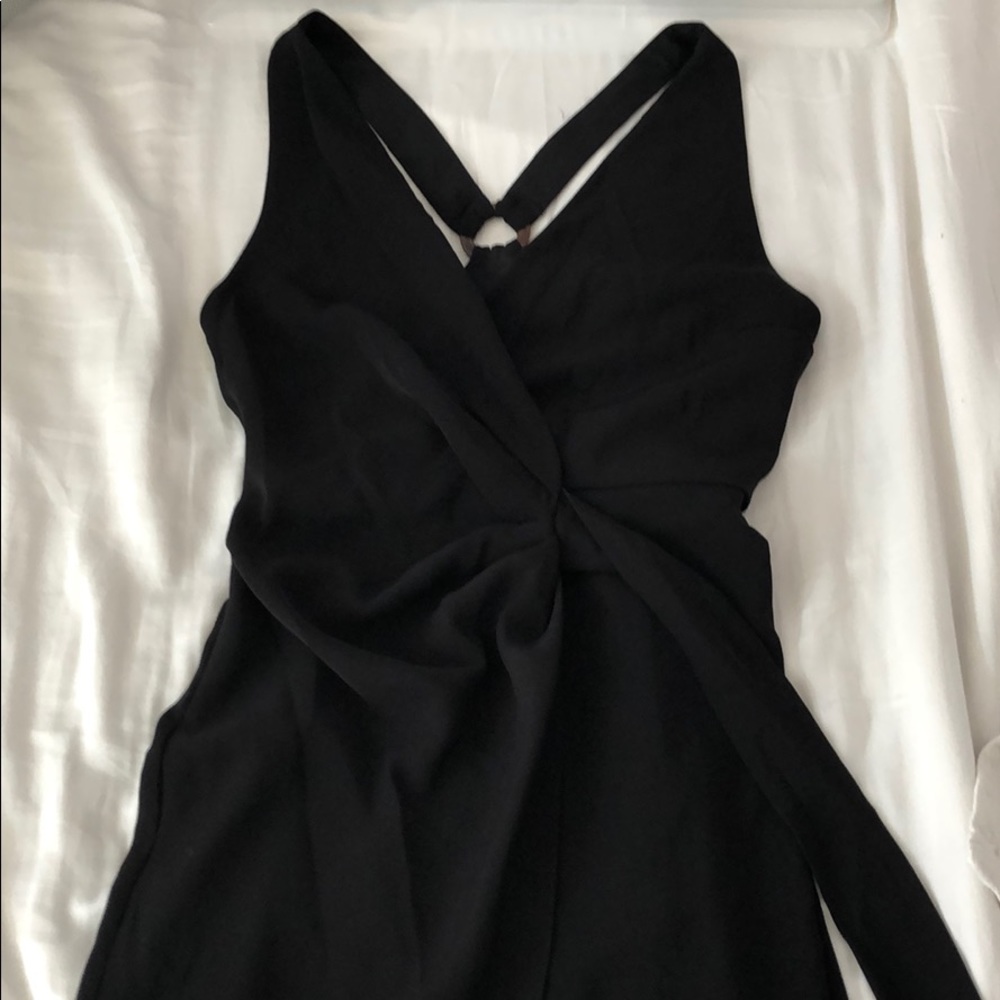 Zara TRF Black Wrap Racerback Mini Dress